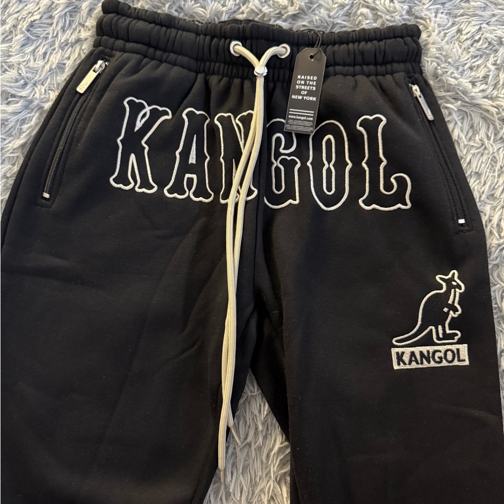 Kangol Womens Black Sweatpants with Logo